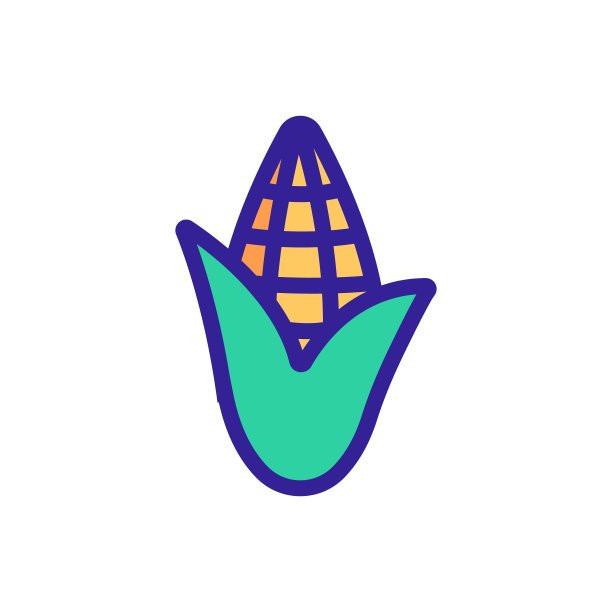 玉米食品图标向量。孤立轮廓符号插图图片下载