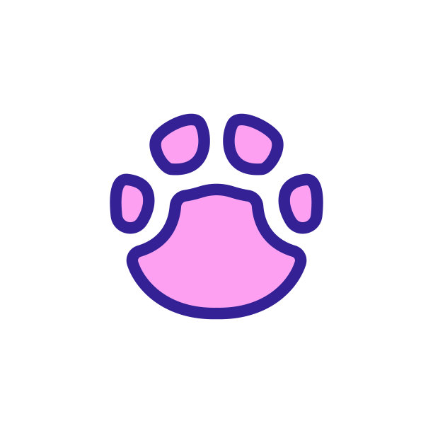 爪子图标矢量。孤立轮廓符号插图图片下载