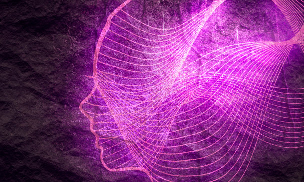 一个女性头部的剪影。图片下载