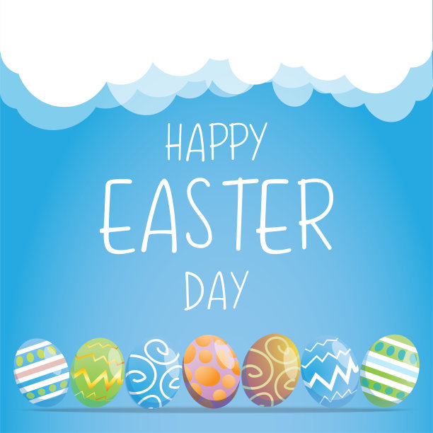 复活节彩蛋矢量图像的节日内容。图片下载