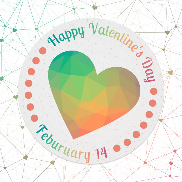 情人节徽章。图片下载