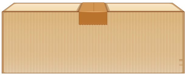 白色背景上有棕色胶带的硬纸盒图片下载