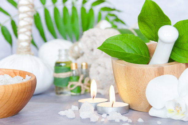 阿育吠陀的背景。水疗保健理念图片下载