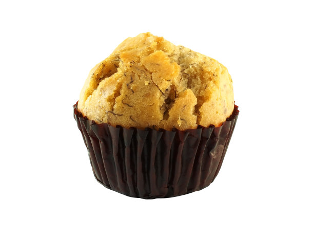 单个纸杯蛋糕孤立在白色背景上图片下载