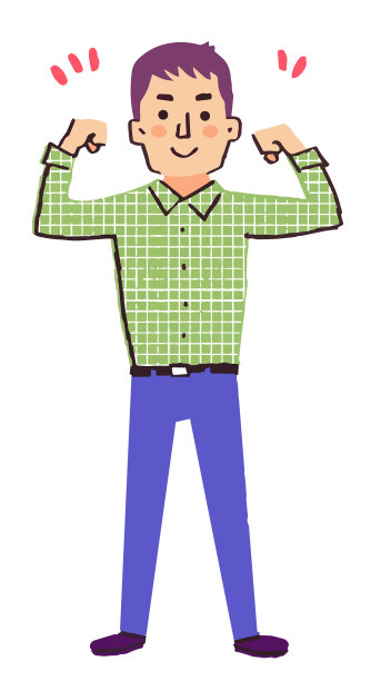 摆出勇敢姿势的精力充沛的人图片下载