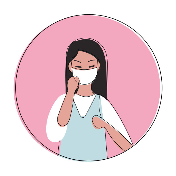 插图向量图形的形象男子戴着国旗外科口罩预防冠状病毒和疾病。病毒病。女孩因感染病毒而戴口罩。戴医用口罩的人可以防止感染。家庭疾病预防图片下载