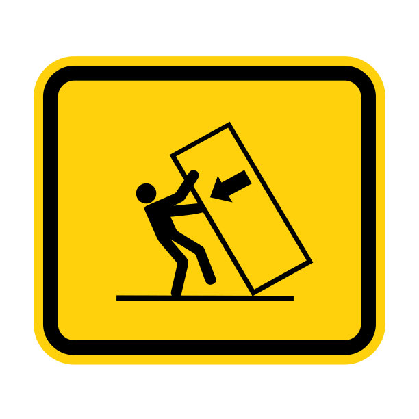 身体挤压提示超过危险标志标志隔离在白色背景，矢量插图EPS.10图片下载