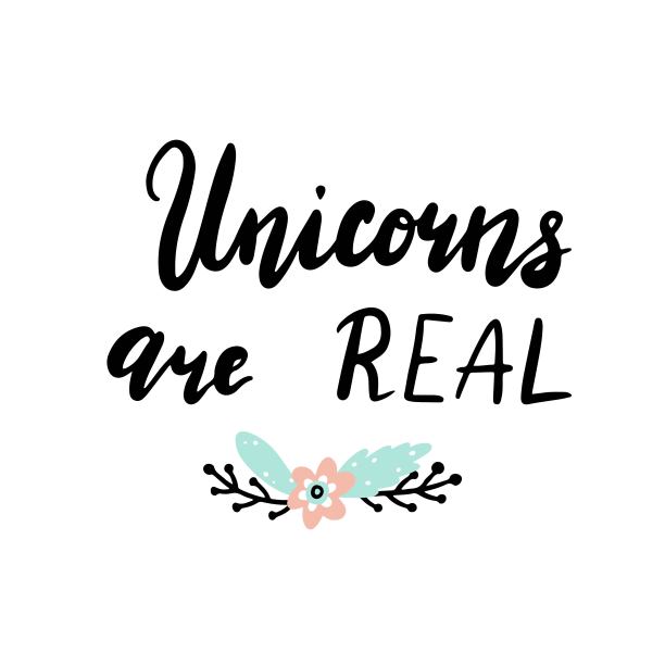 独角兽文字文本。矢量图图片下载