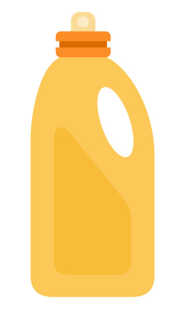 液体粉剂洗涤矢量图标平面隔离图片下载