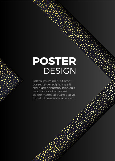 黑色液体和黄金设计模板海报，小册子，床单，横幅，邀请，社交网络。现代抽象背景图片下载