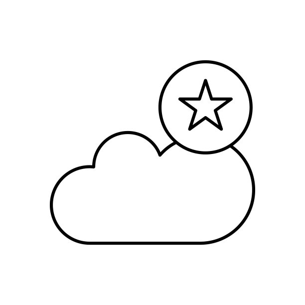 云计算、星形与SEO图标：商业UI/UX矢量元素图片下载