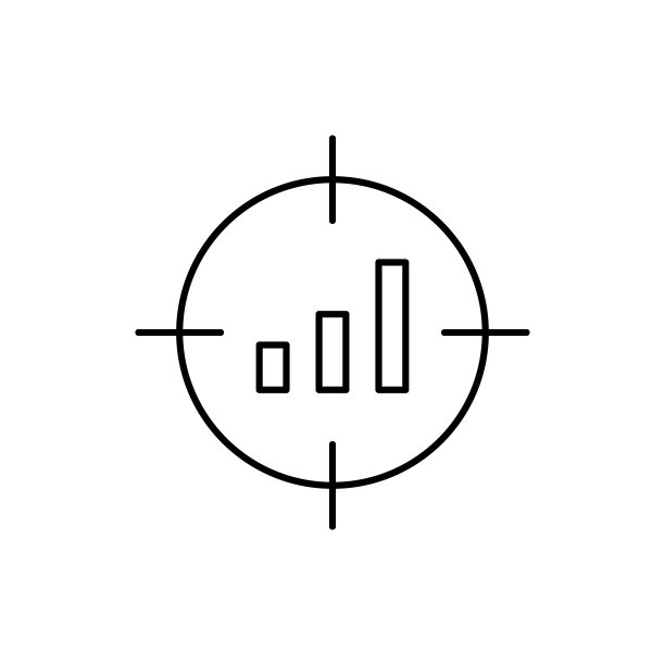 目标、图表、SEO图标。商业图标的简单线条轮廓矢量元素，适用于UI和UX，网站或移动应用程序图片下载