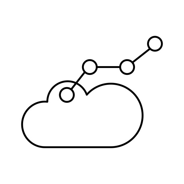 云计算图表图标：用于UI和UX、网站或移动应用程序的商业图标的简单线条轮廓矢量元素图片下载