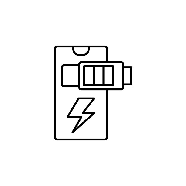 智能手机电池图标，用于UI和UX、网站或移动应用的手机应用简约线条轮廓矢量图标图片下载