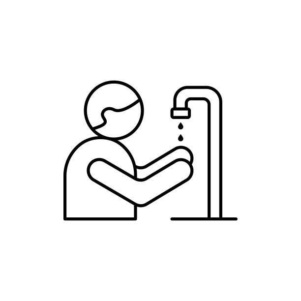 伊斯兰净礼洗手图标：UI和UX网站或移动应用的简约轮廓矢量宗教图标图片下载