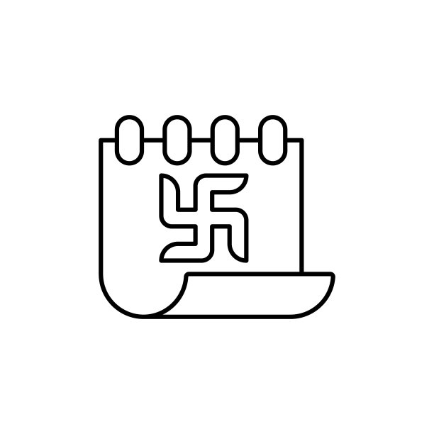 排灯节图标日历（简约线条风格）图片下载