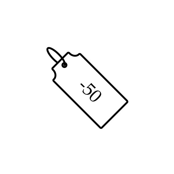 五折标签图标，扁平设计图片下载