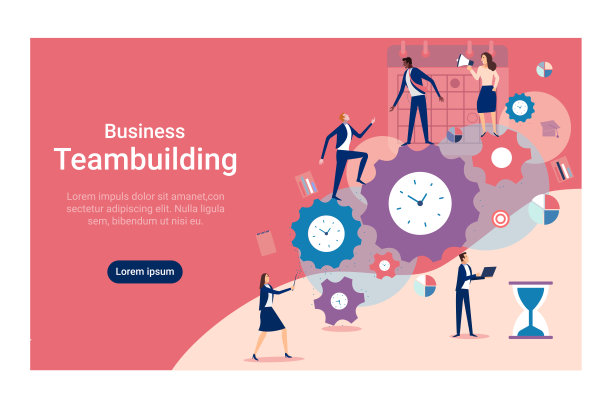 一个商业团队构建一个成功的公司，有效地管理时间素材图片