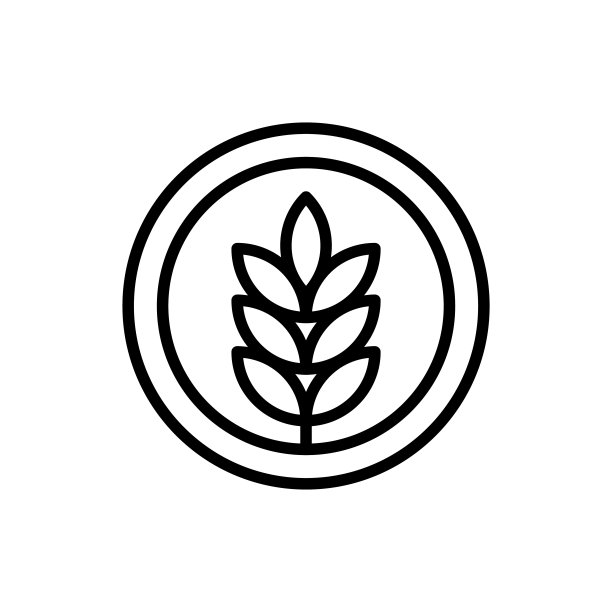 小麦穗矢量图标线条风格的插图。图片下载