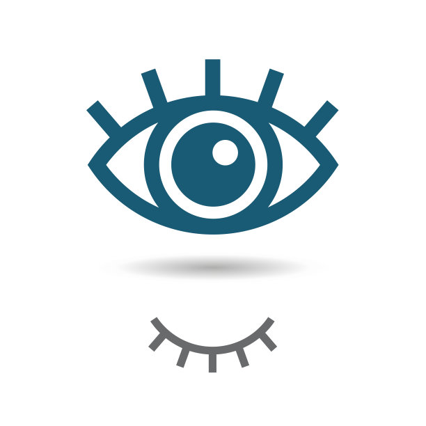 眼睛图标。可见-不可见符号，向量图片下载