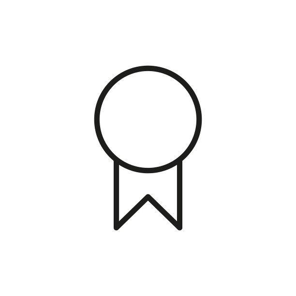 简单的奖牌线图标。图片下载