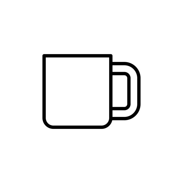 简约杯子线条图标图片下载