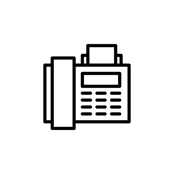 简单的传真线路图标。图片下载