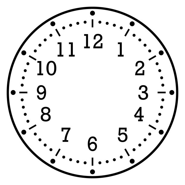 钟面适用于房子、闹钟、桌子、厨房、墙壁、手表或儿童专用。图片下载