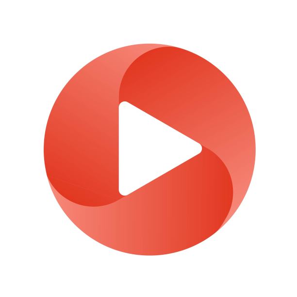 红色圆形按钮播放。孤立的标识图片下载