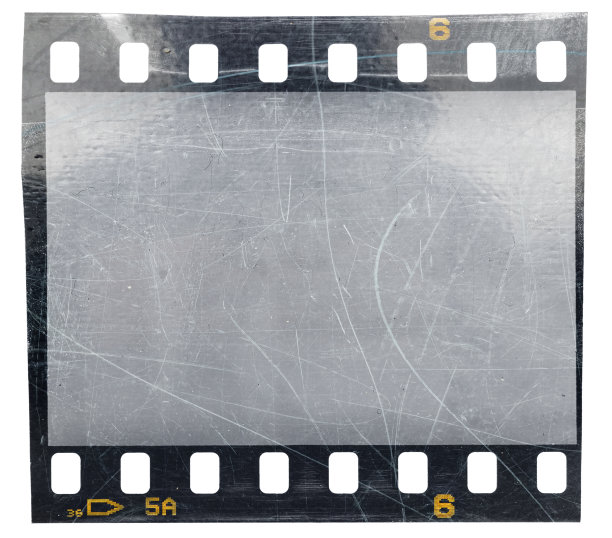 很酷的照片占位符，真正的微距照片的肮脏的35毫米胶卷带划痕的纹理图片下载