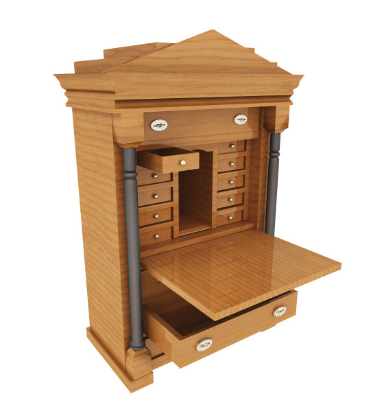 比德梅尔局孤立在白色背景上图片下载