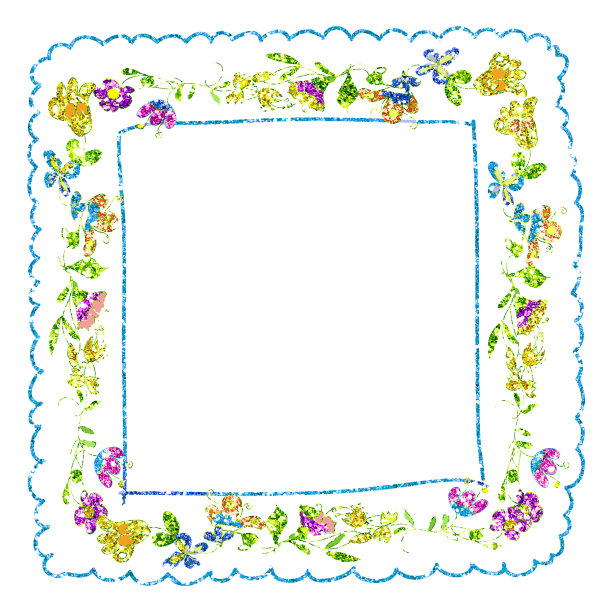 抽象新艺术风格闪闪发光的维多利亚复古框架孤立图片下载