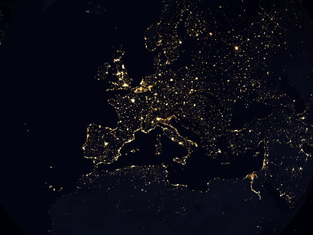 从太空看地球的夜晚图片下载