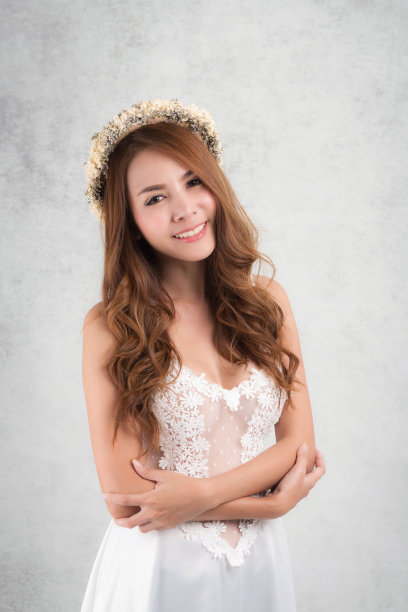 复古风格的美女肖像。图片下载