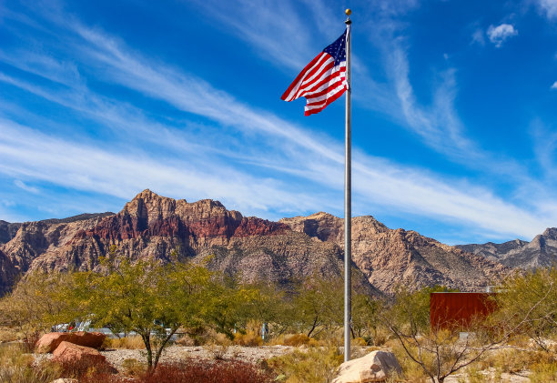 红岩峡谷全景，美国。图片下载