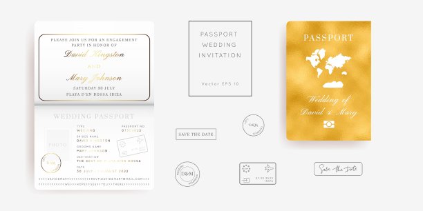 目的地婚礼通道矢量图片下载