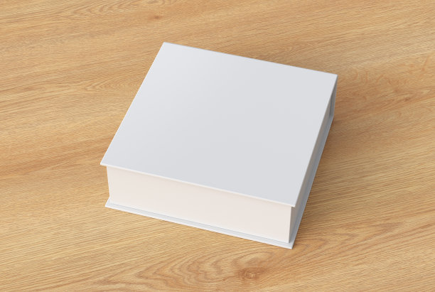 空白平板方形礼盒铰链皮瓣盖图片下载