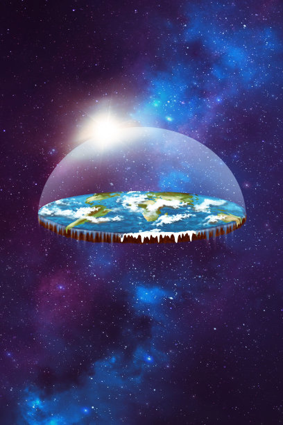 太空中的扁平地球图片下载