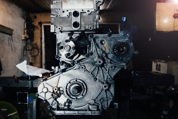 直列发动机维修，已拆卸的马达图片下载