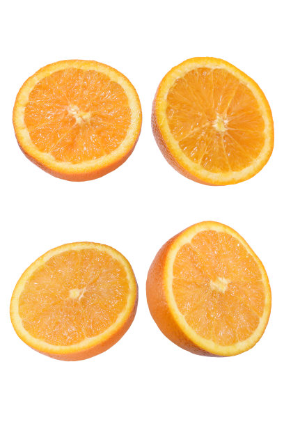 白色背景上的橙色切片图片下载