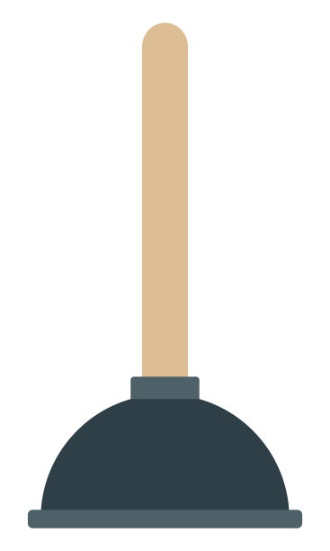 马桶柱塞矢量图标平面隔离图片下载