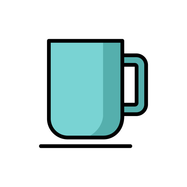 杯子-厨房用具图标矢量设计模板图片下载