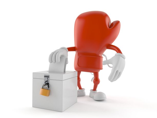 拳击手套字符与投票选票图片下载