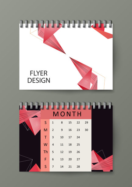 日历模板。抽象的现代政治背景。Eps10矢量图图片下载