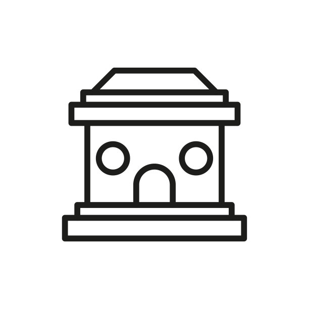 简约建筑线条图标图片下载