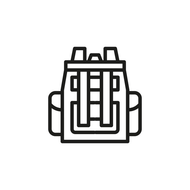 简单的背包线图标。图片下载