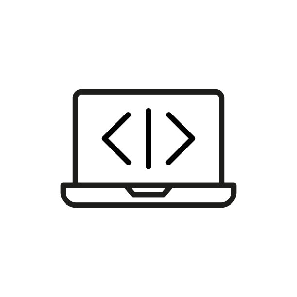 简单的编码线图标。图片下载