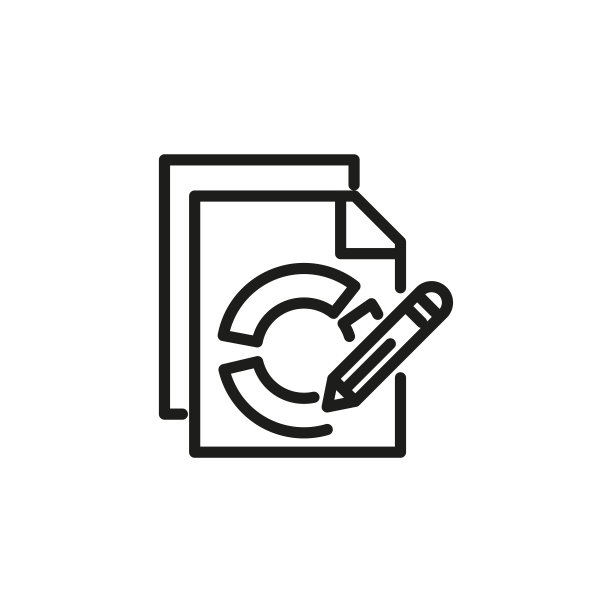 简约报告线条图标图片下载