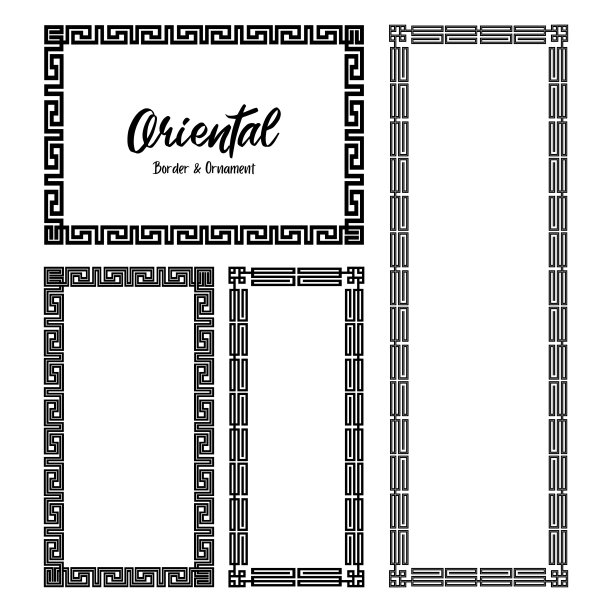 中国古典东方装饰框复古边框艺术装饰图片下载