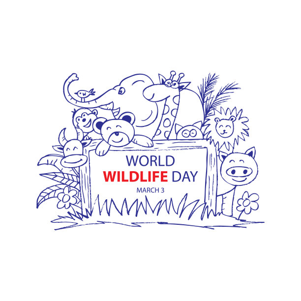 世界野生动物日的概念。3月3日图片下载